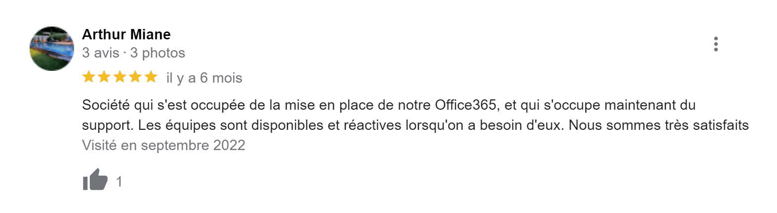 Avis Google concernant Office 365